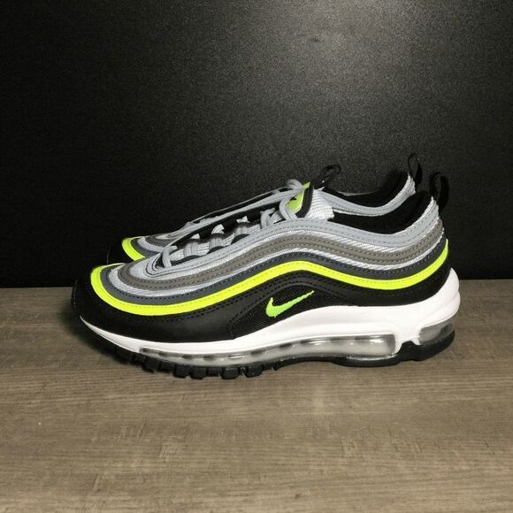 Nike Air Max 97 GS Platinum Black Volt Sneakers 921522-030 Youth Size 4Y - Picture 3 of 7